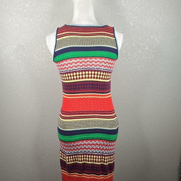 Re:Named Boho Knit Multi-Colored Summer Sleeveless Maxi Dress Size Medium - Picture 5 of 7